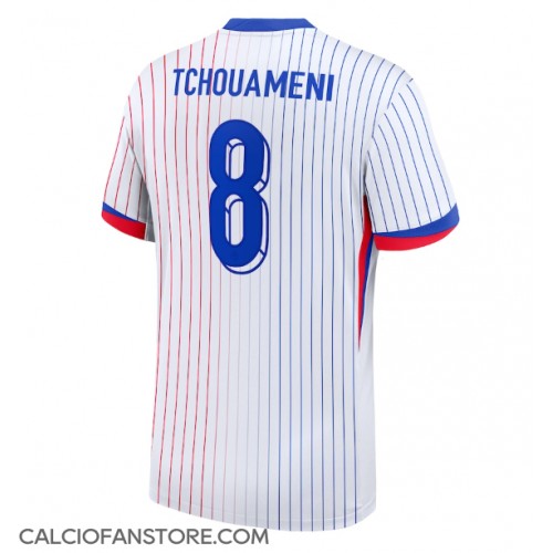 Maglia Calcio Francia Aurelien Tchouameni #8 Seconda Divisa Europei 2024 Manica Corta